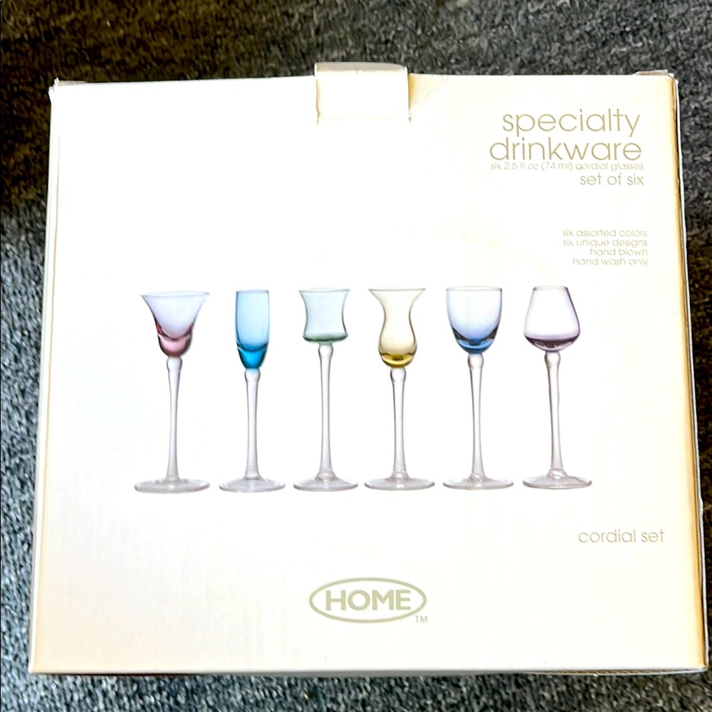 Specialty Drinkware Cordial Set - Multicolor NWT